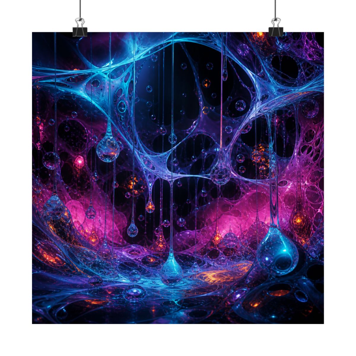 Polymer Rainfield KOSVYRE art print product mockup, alternate front view