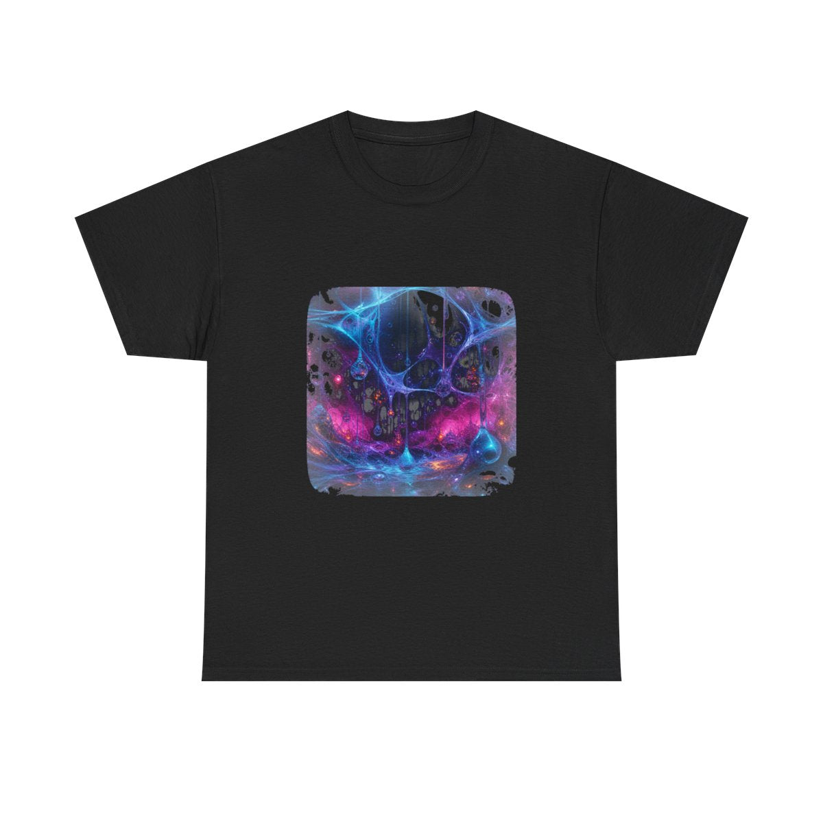 Polymer Rainfield KOSVYRE graphic tee product mockup, front view