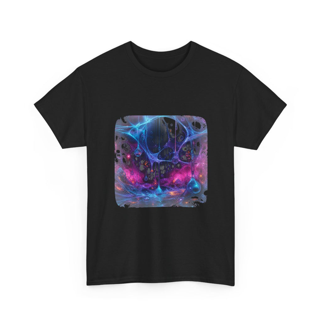 Polymer Rainfield KOSVYRE graphic tee product mockup, alternate front view