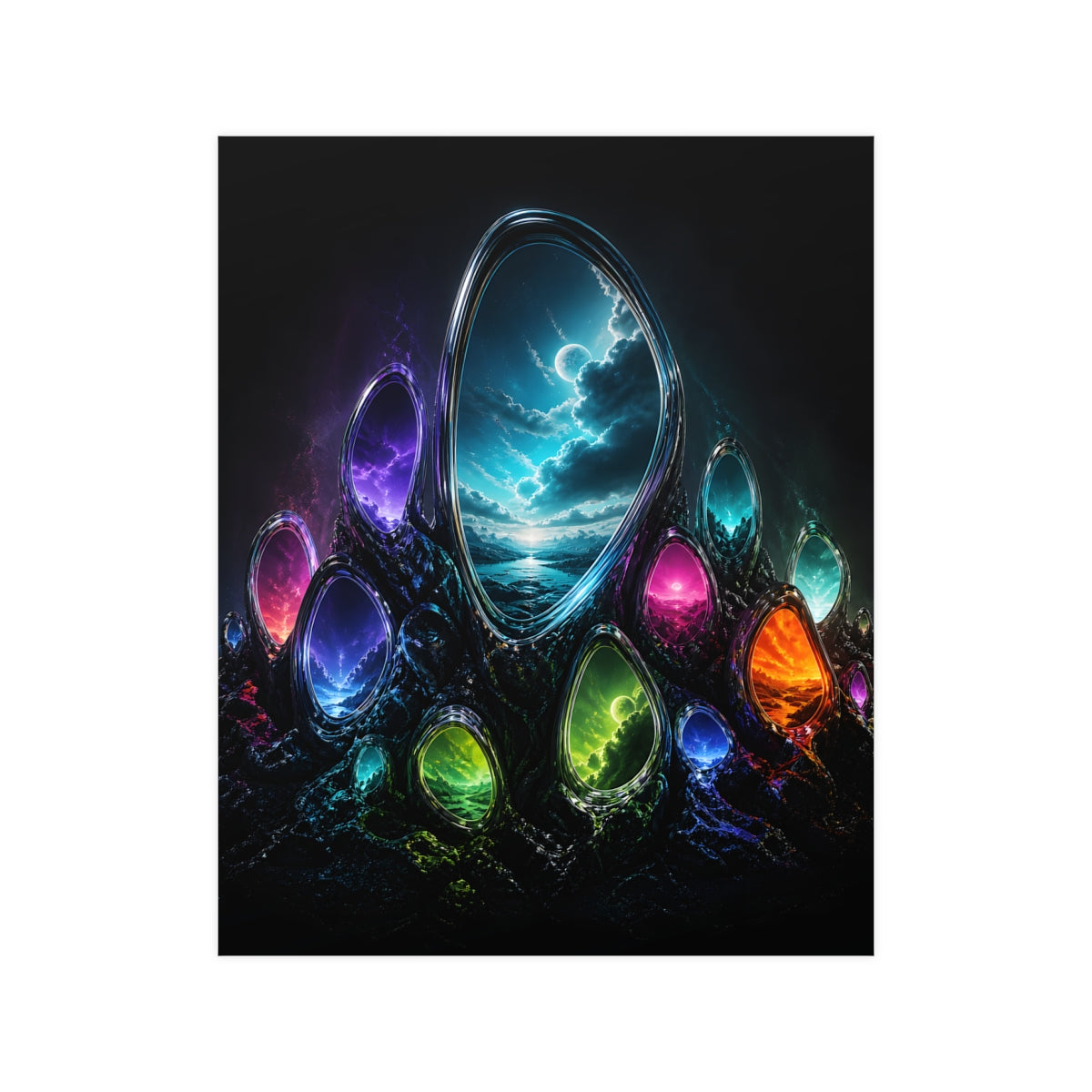 Portal Garden KOSVYRE poster product mockup, front view