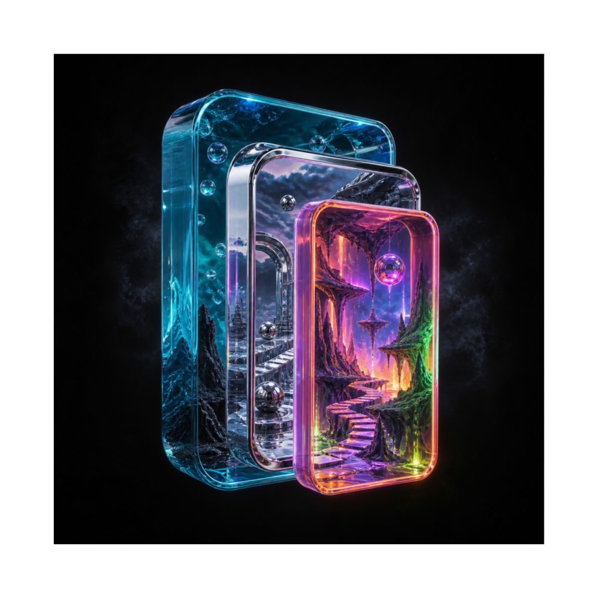 Portal Within Portal KOSVYRE art print product mockup, front view