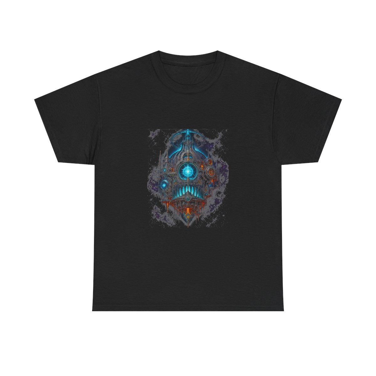 Pressure Cathedral KOSVYRE graphic tee product mockup, front view