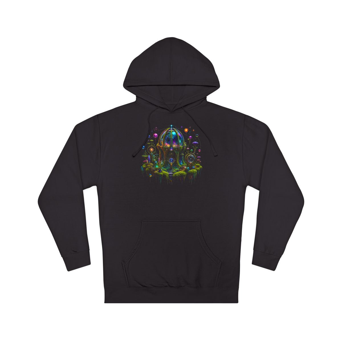 Prism Moss Observatory KOSVYRE hoodie product mockup, front view