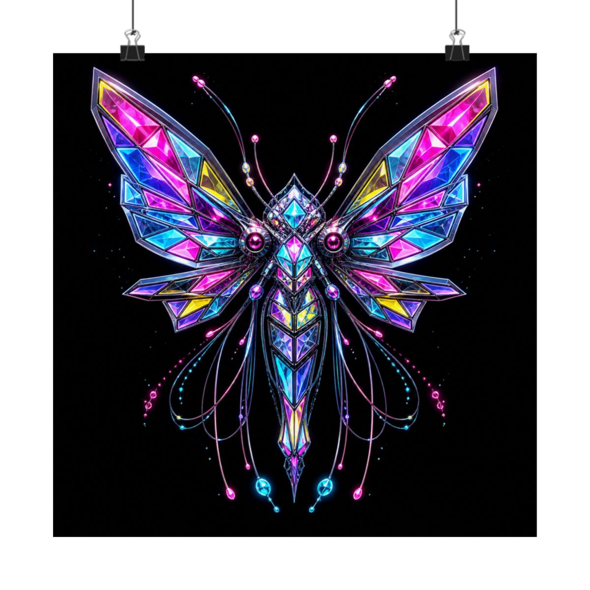 Prism Moth Relay KOSVYRE art print product mockup, alternate front view