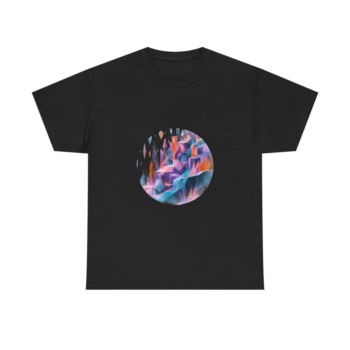 Prism Quarry Choir KOSVYRE graphic tee product mockup, front view