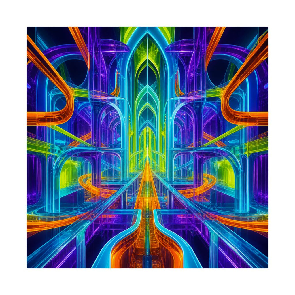 Prism Rail Cathedral KOSVYRE art print product mockup, front view