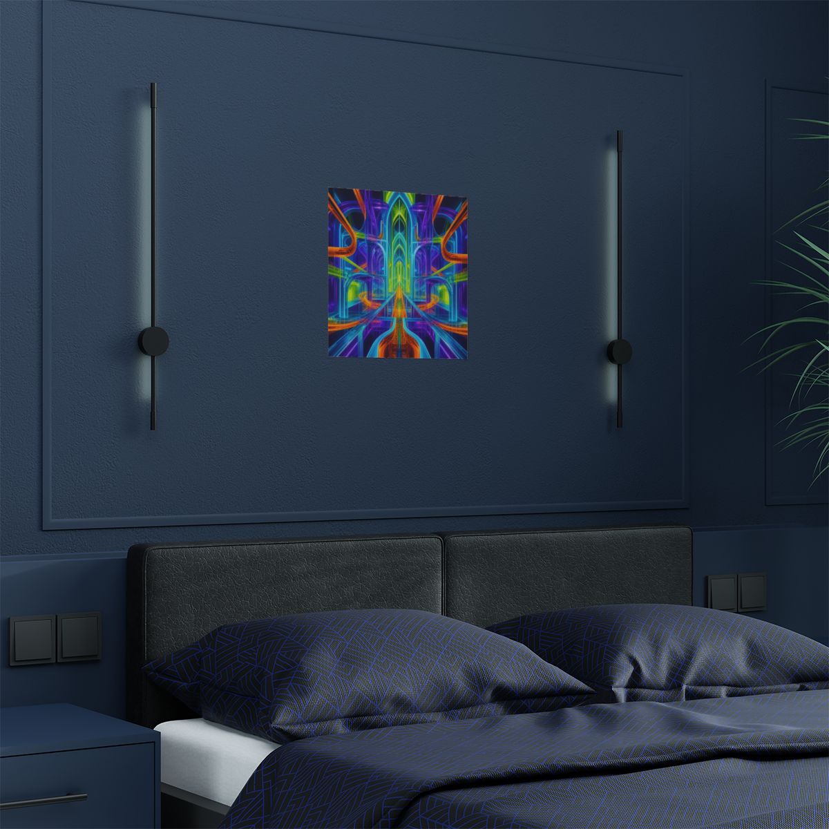 Prism Rail Cathedral KOSVYRE art print product mockup, detail view