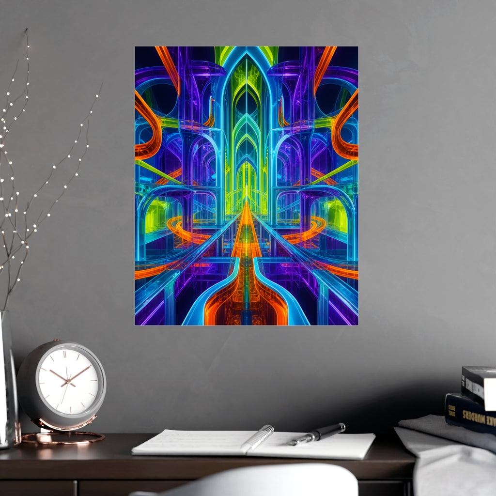 Prism Rail Cathedral KOSVYRE poster product mockup, alternate view