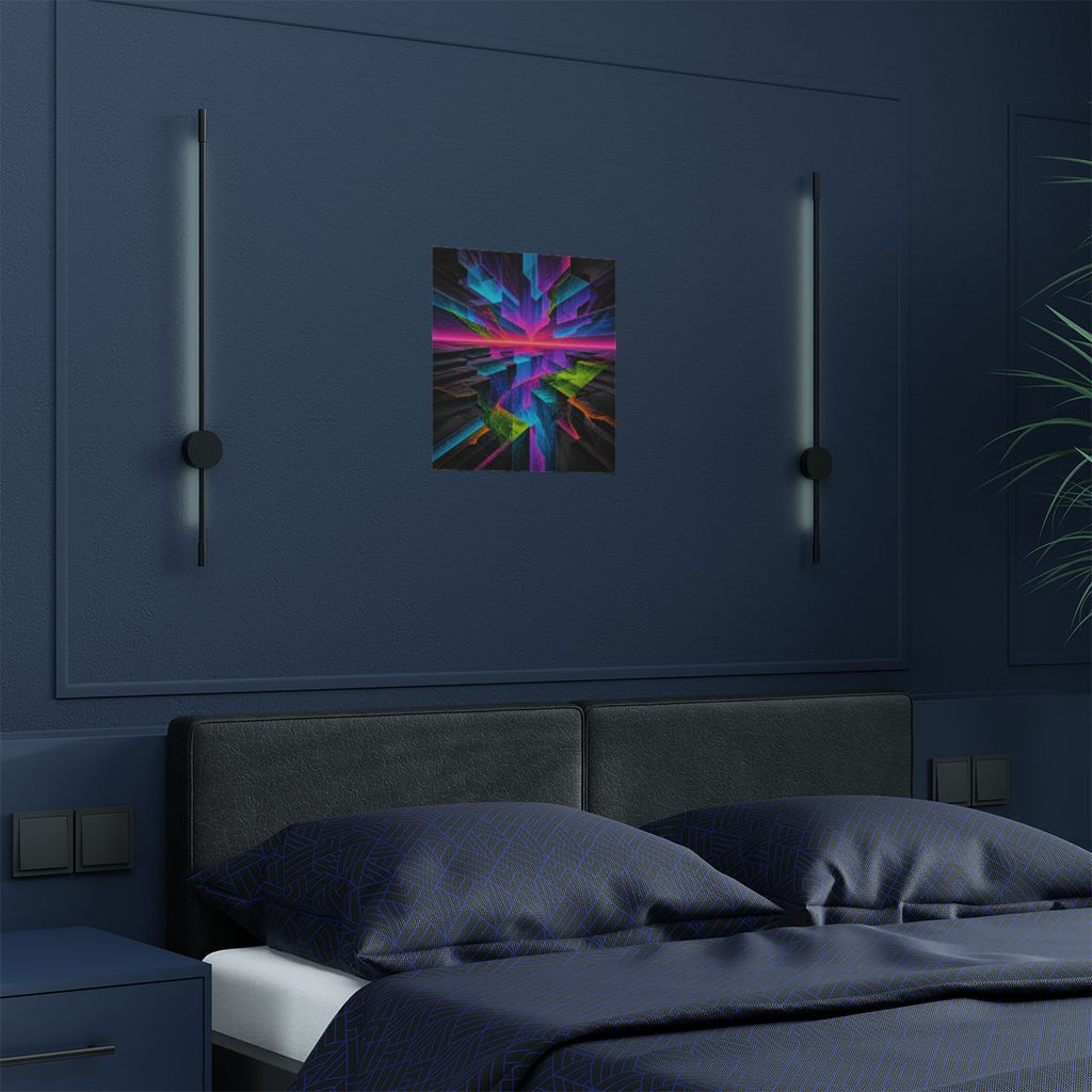 Prismatic Fault Garden KOSVYRE art print product mockup, detail view