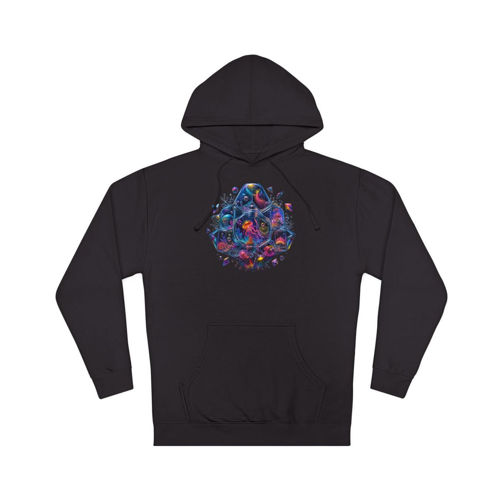Prismatic Memory Aquarium KOSVYRE hoodie product mockup, front view