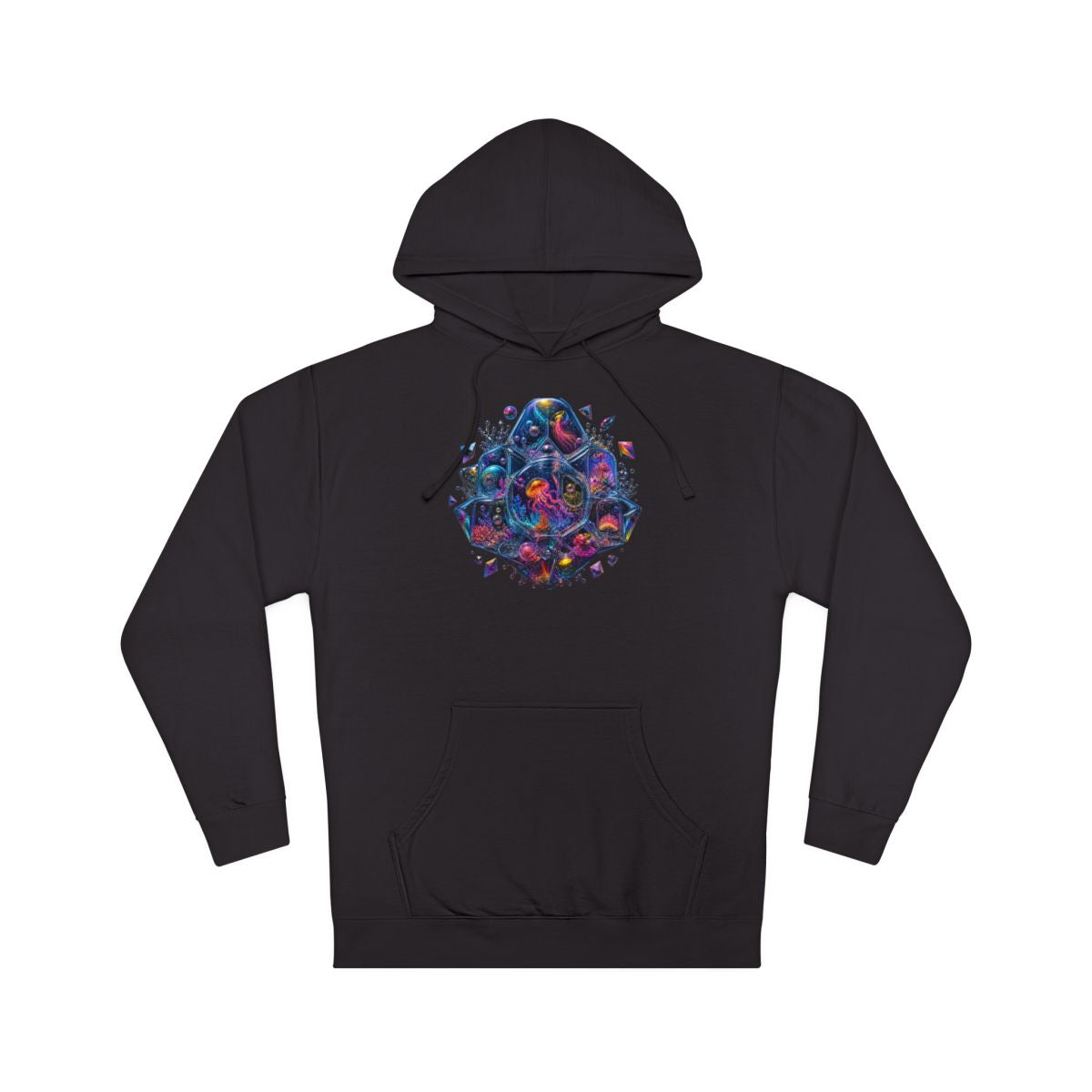 Prismatic Memory Aquarium KOSVYRE hoodie product mockup, front view