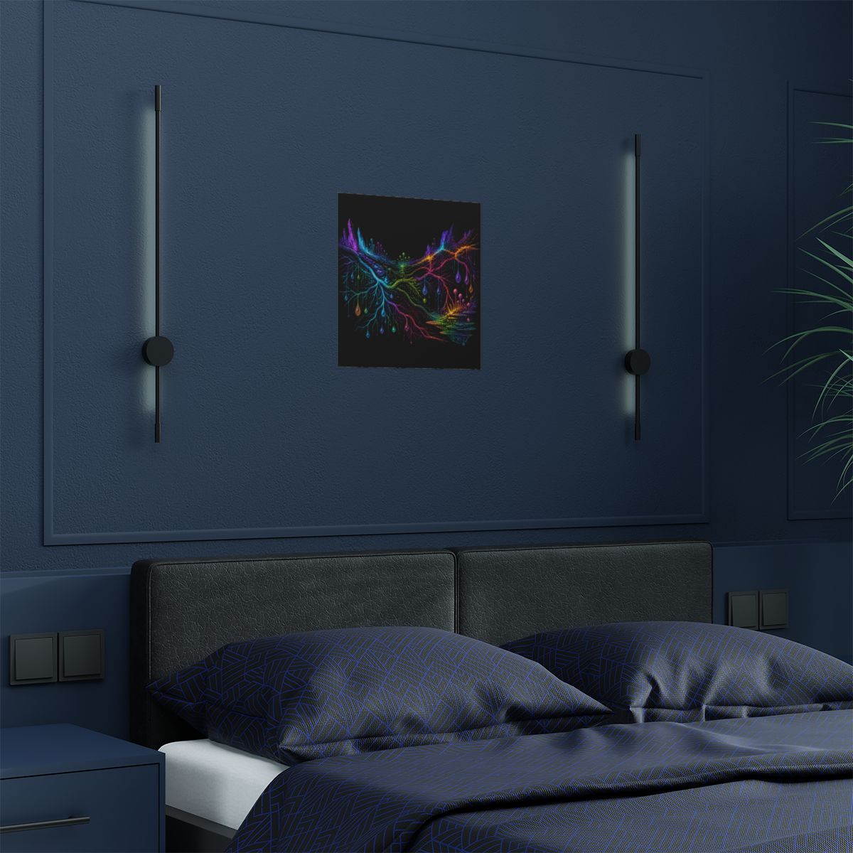 Prismatic Root Circuit KOSVYRE art print product mockup, detail view