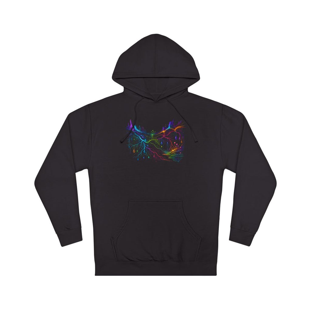 Prismatic Root Circuit KOSVYRE hoodie product mockup, front view
