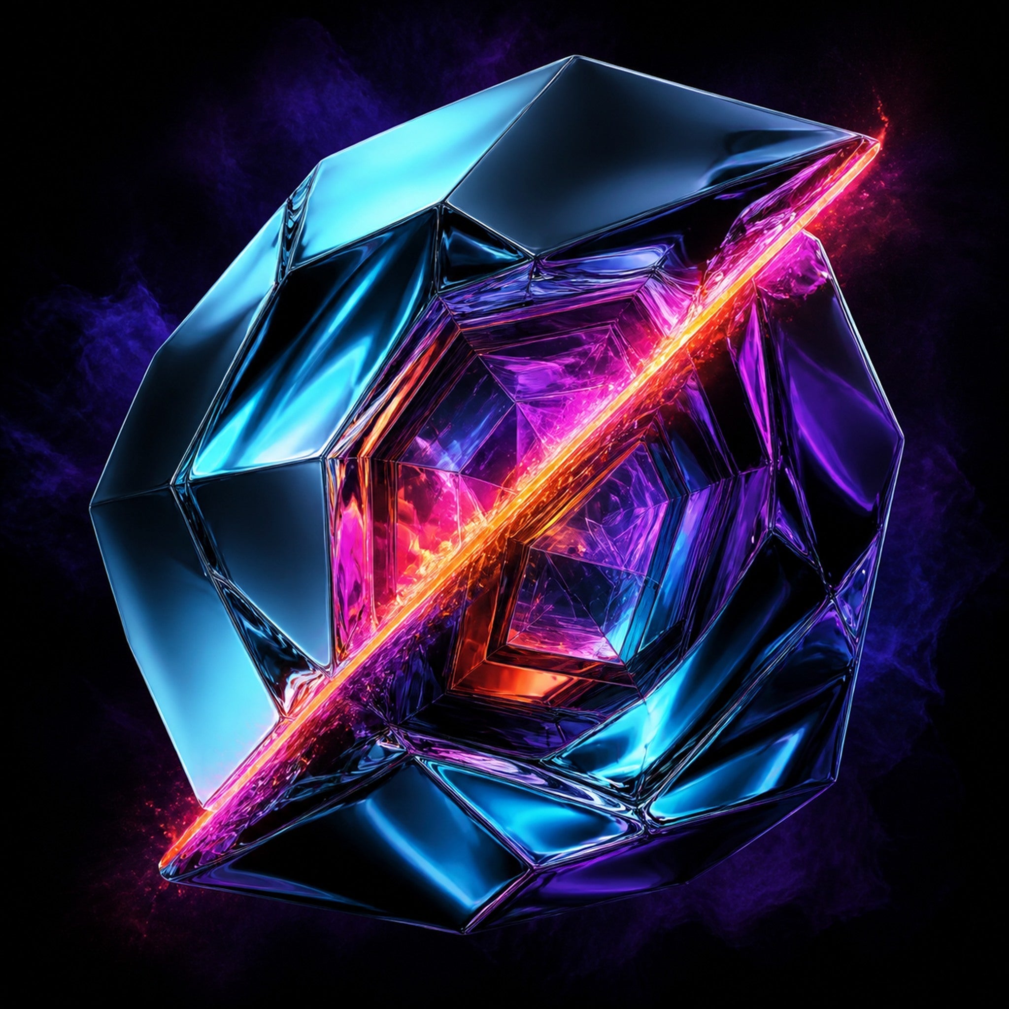Close-up of the original KOSVYRE artwork Prismatic Scar