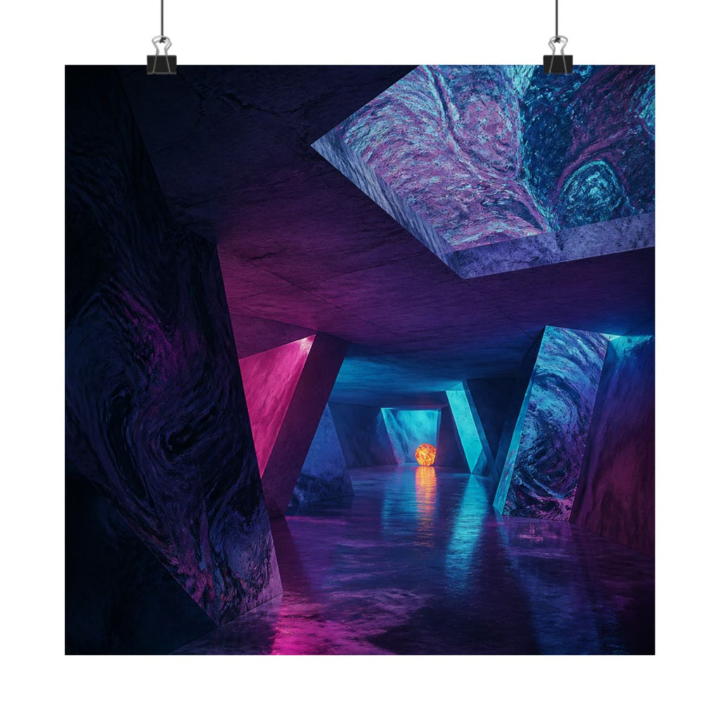 Prismatic Service Tunnel KOSVYRE art print product mockup, alternate front view