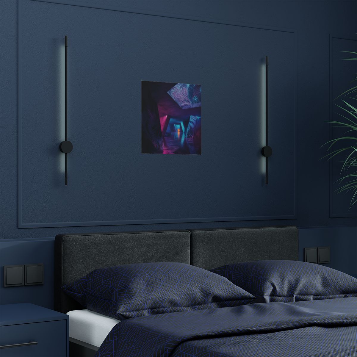 Prismatic Service Tunnel KOSVYRE art print product mockup, detail view