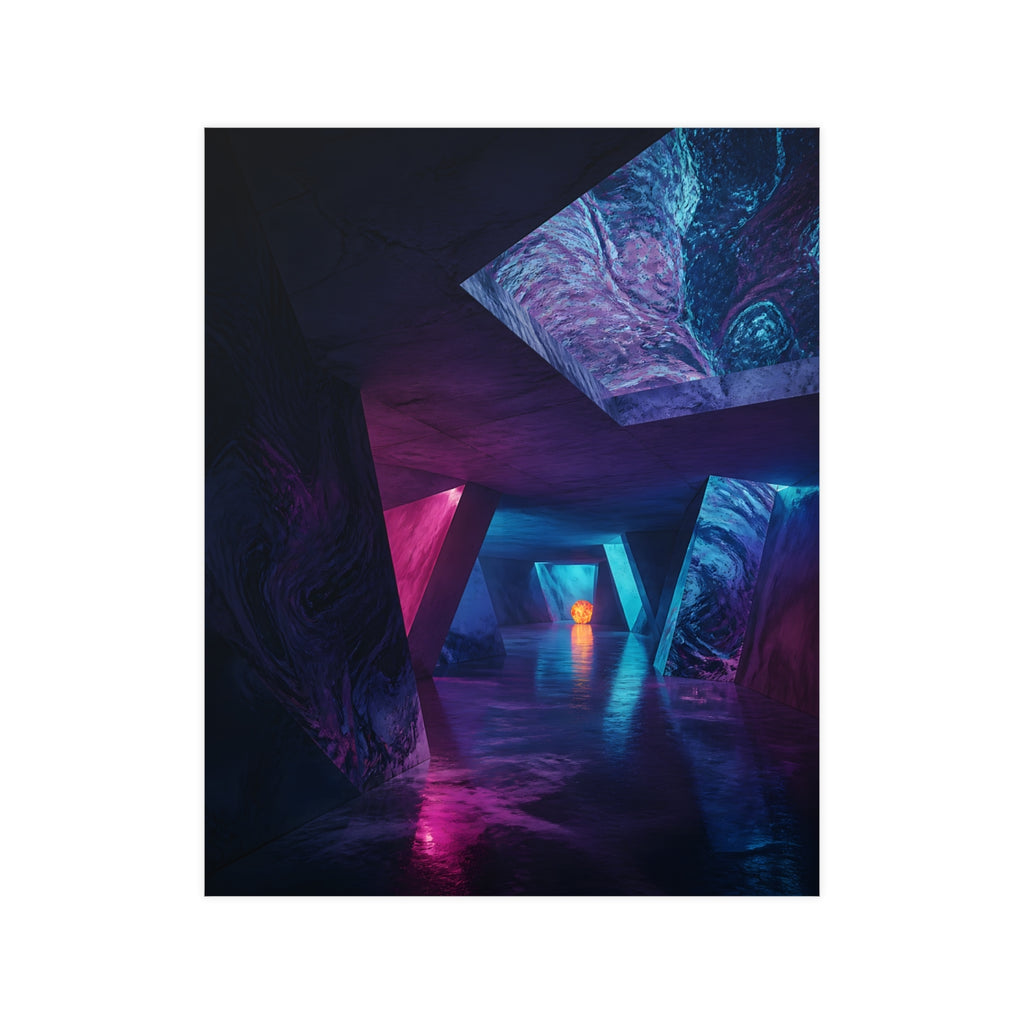 Prismatic Service Tunnel KOSVYRE poster product mockup, front view