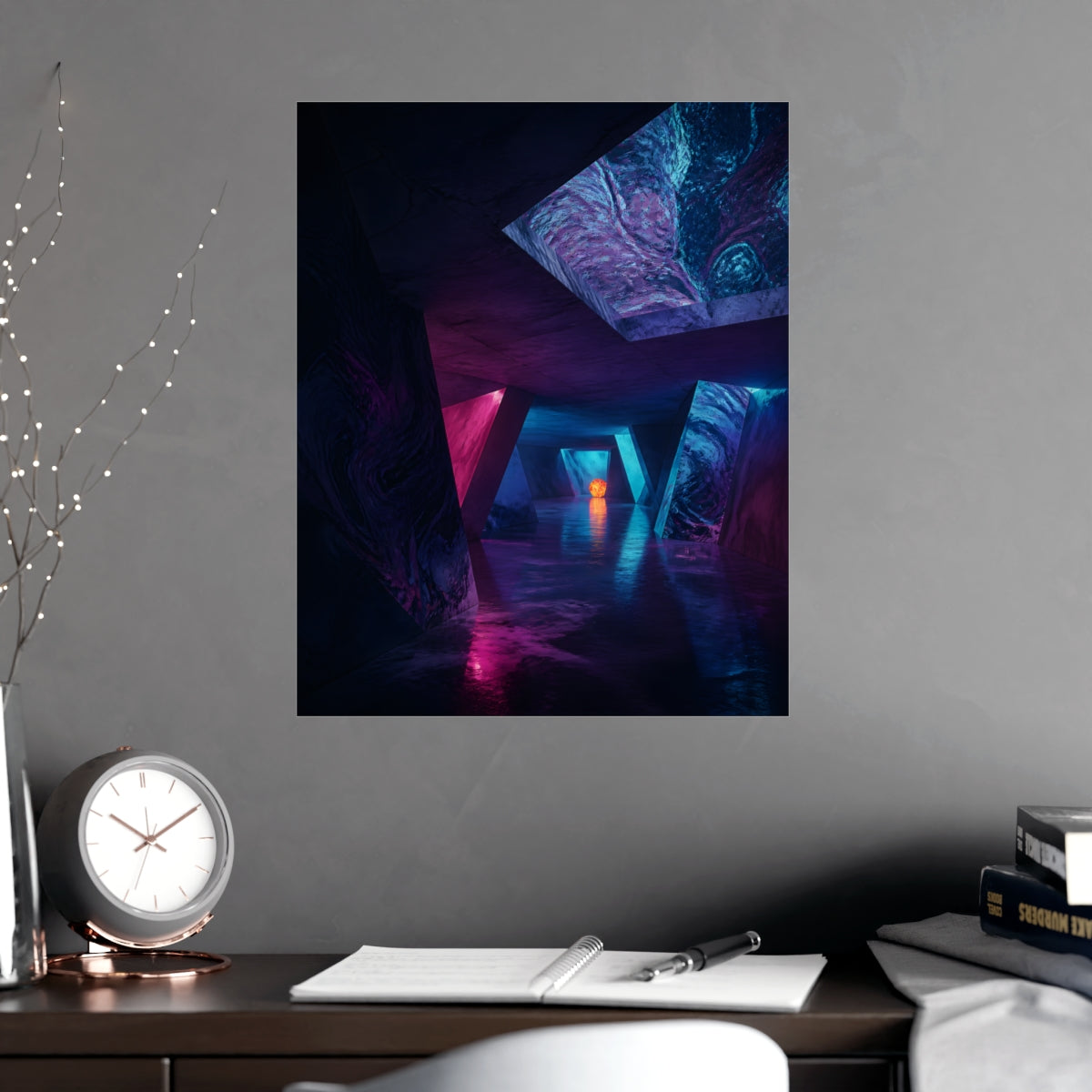 Prismatic Service Tunnel KOSVYRE poster product mockup, alternate view