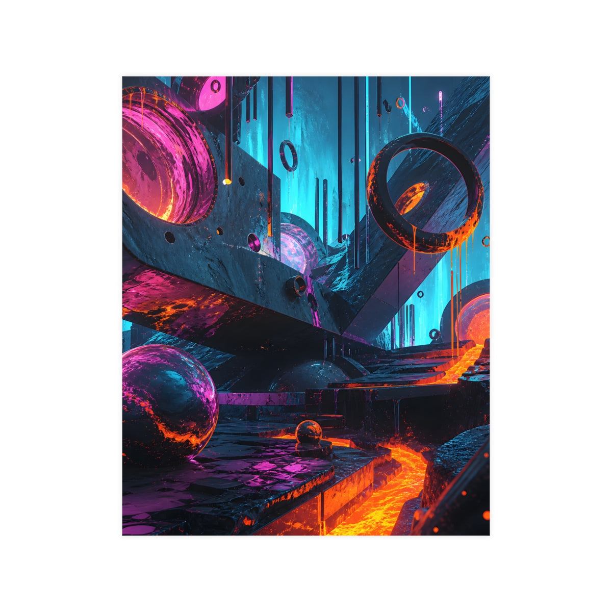 Pulse Foundry KOSVYRE poster product mockup, front view