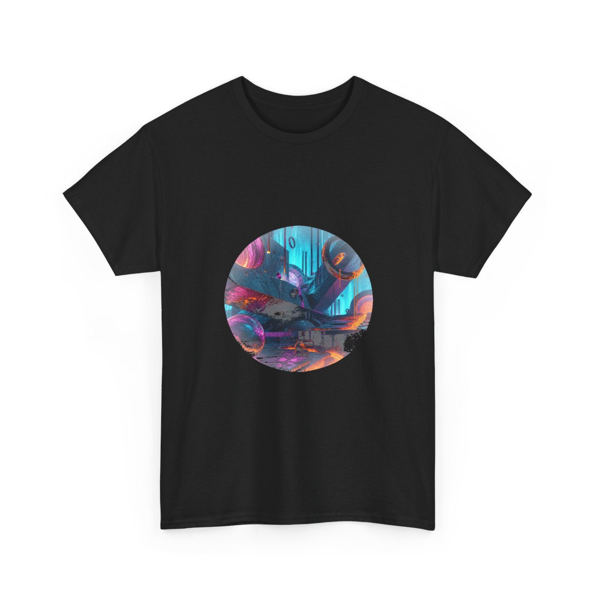 Pulse Foundry KOSVYRE graphic tee product mockup, alternate front view