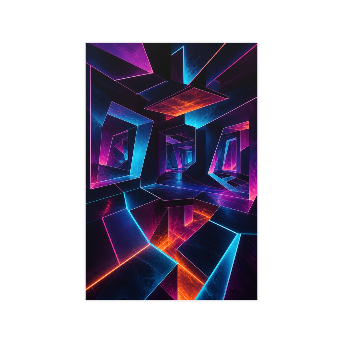 Pulse Geometry Chamber KOSVYRE poster product mockup, front view