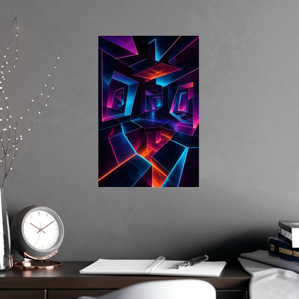 Pulse Geometry Chamber KOSVYRE poster product mockup, alternate view