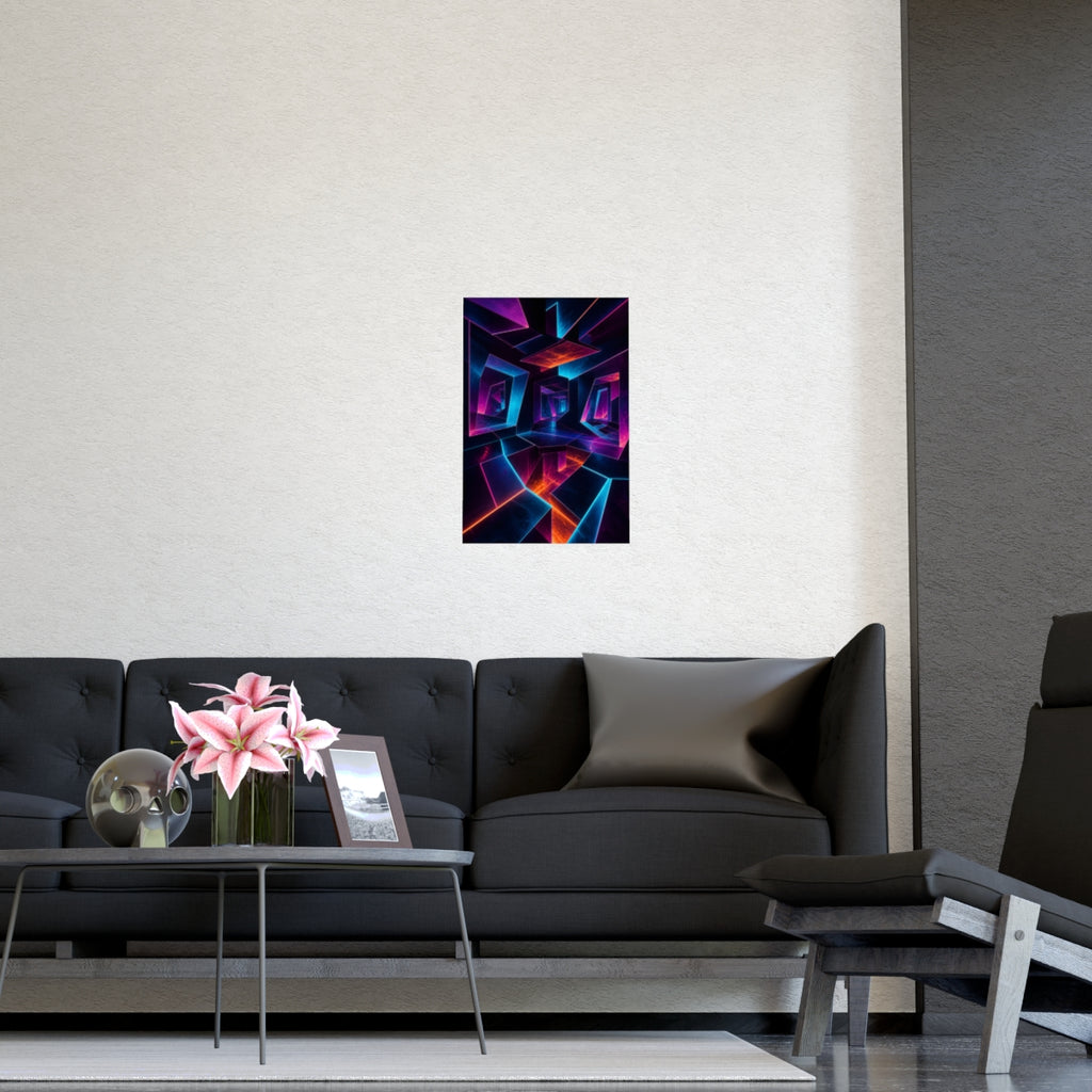Pulse Geometry Chamber KOSVYRE poster product mockup, detail view