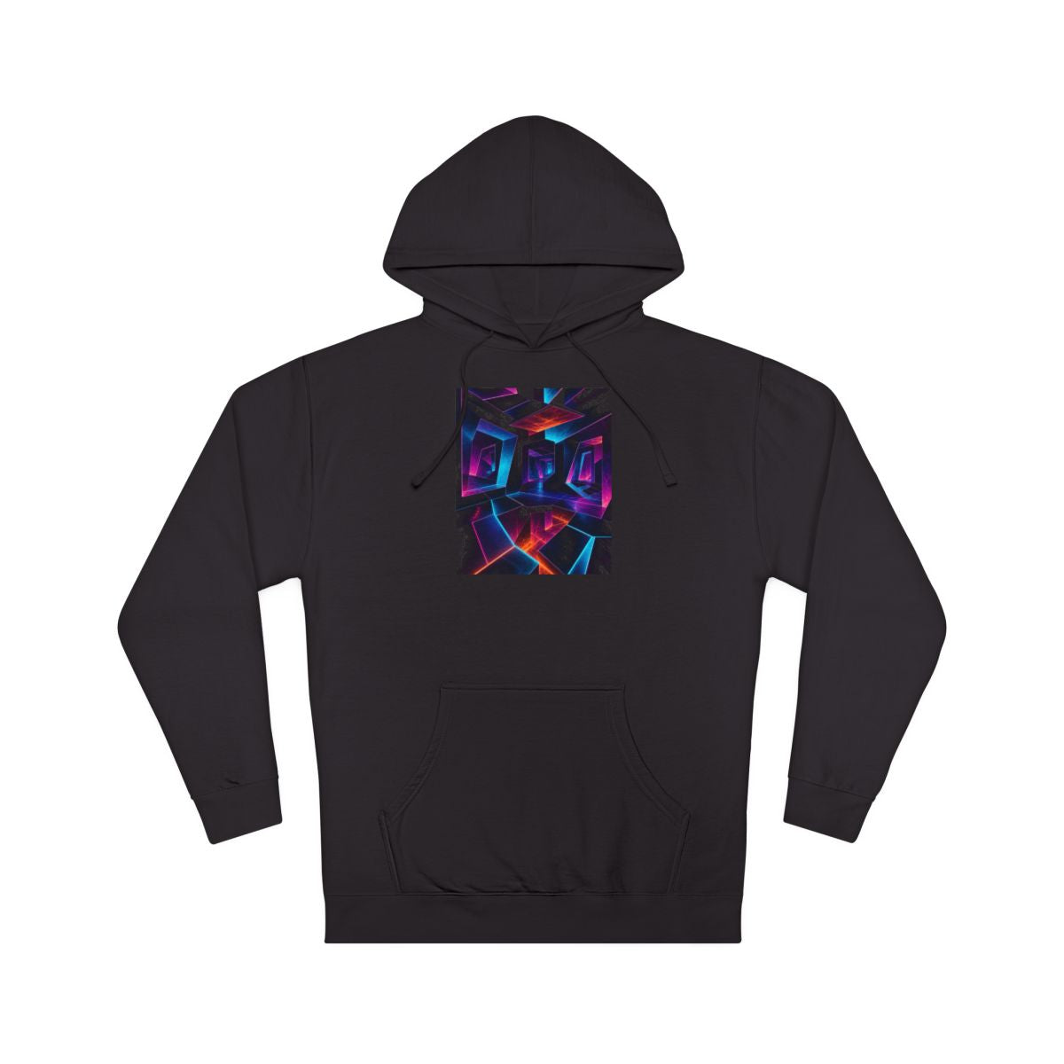 Pulse Geometry Chamber KOSVYRE hoodie product mockup, front view