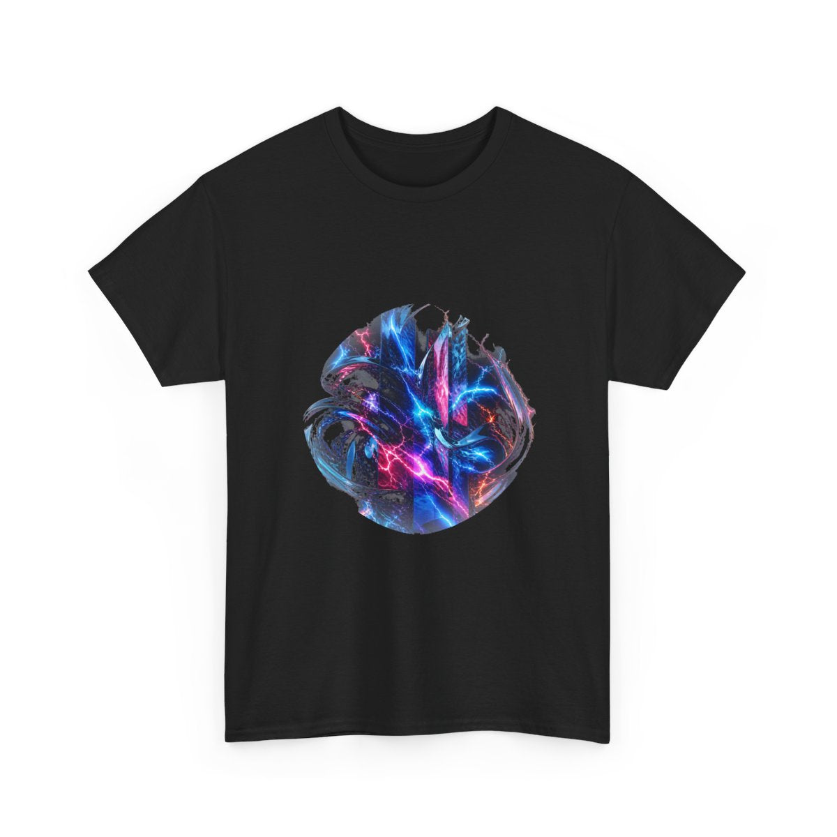 Quiet Voltage KOSVYRE graphic tee product mockup, alternate front view