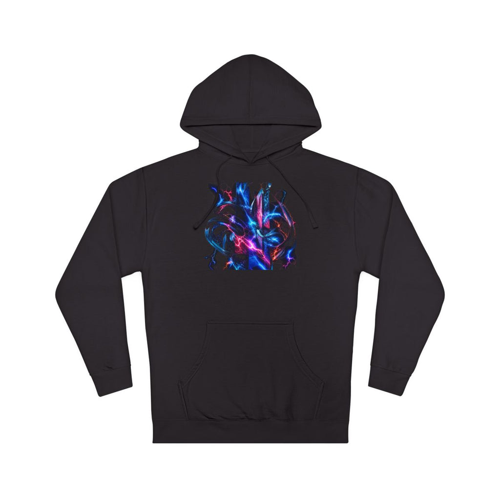 Quiet Voltage KOSVYRE hoodie product mockup, front view