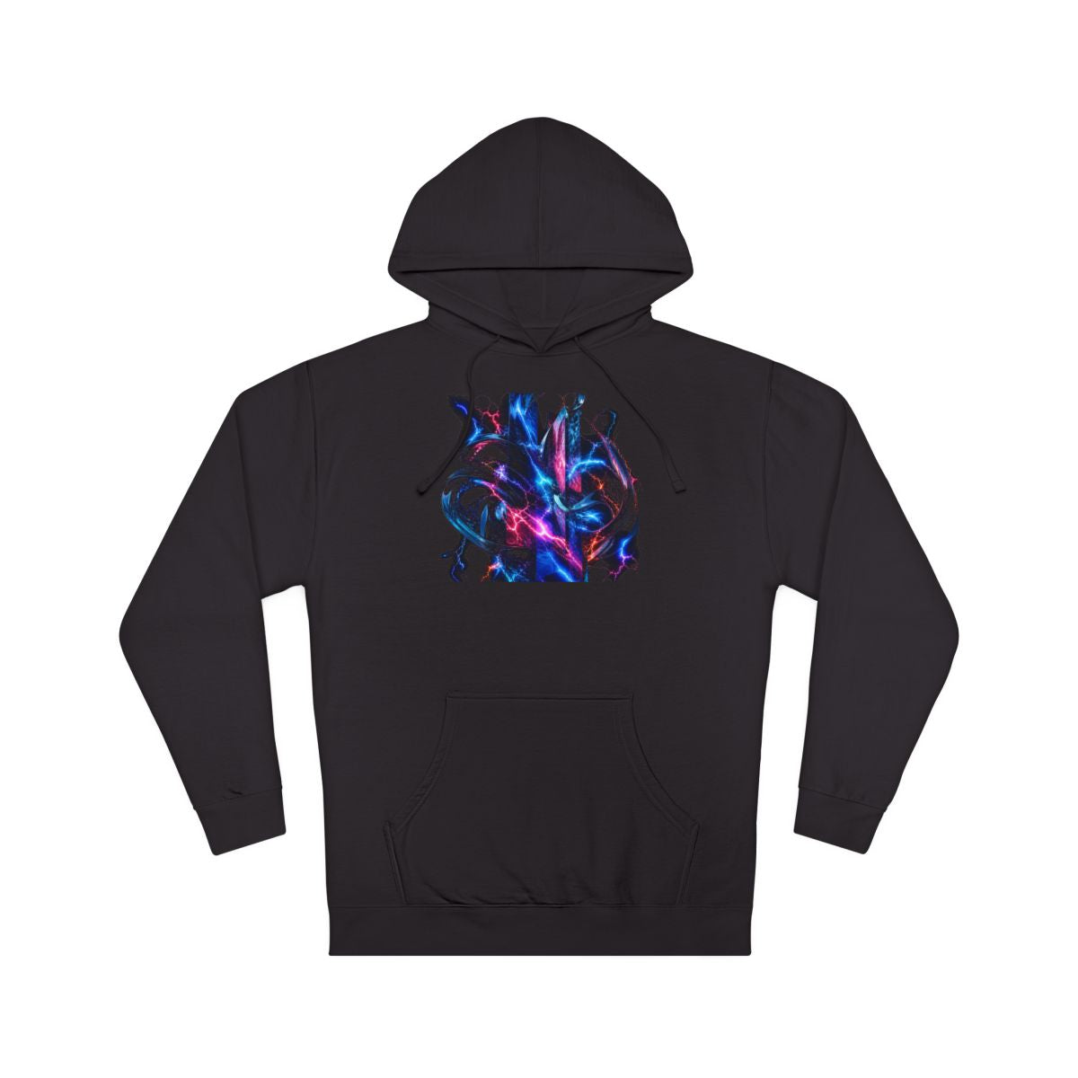 Quiet Voltage KOSVYRE hoodie product mockup, front view