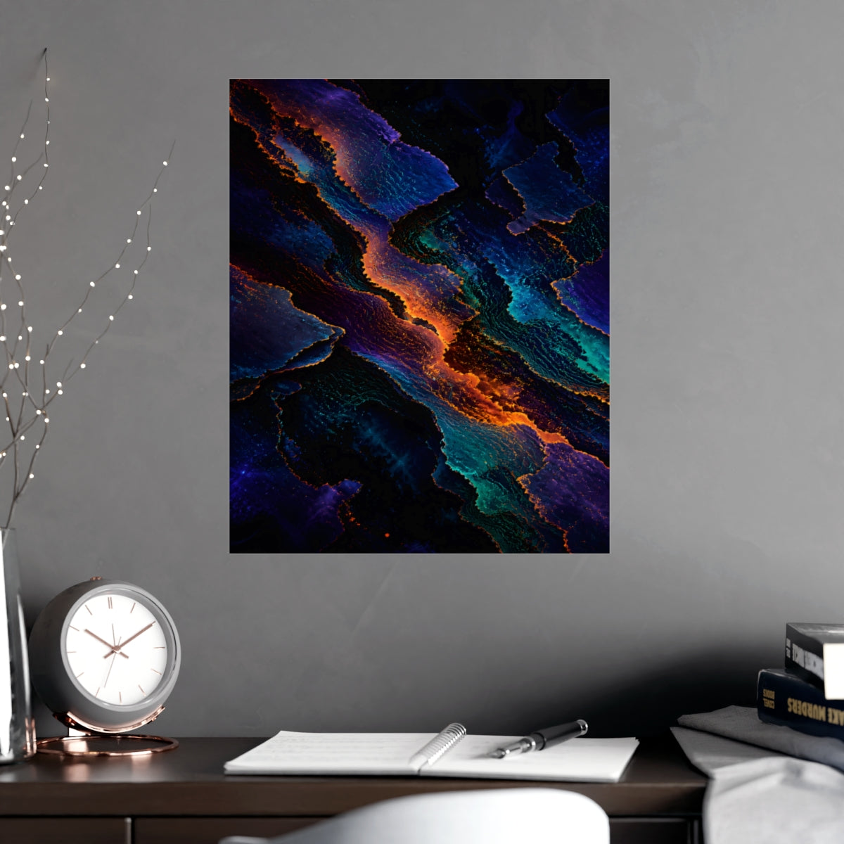 Radiant Cartographic Scar KOSVYRE poster product mockup, alternate view