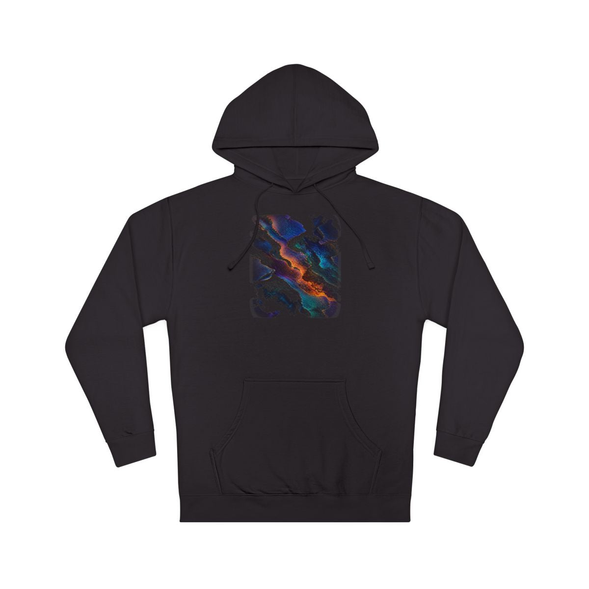 Radiant Cartographic Scar KOSVYRE hoodie product mockup, front view