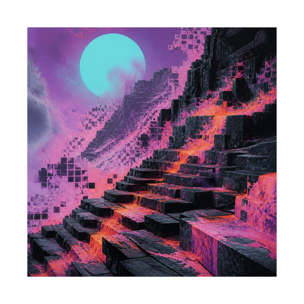 Raster Moon Quarry KOSVYRE art print product mockup, front view