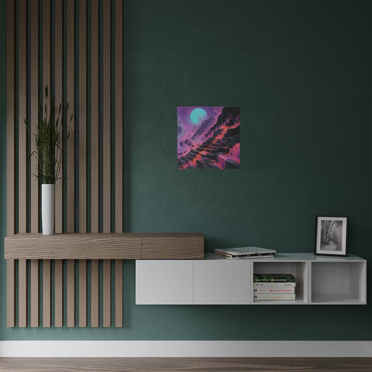 Raster Moon Quarry KOSVYRE art print product mockup, alternate view