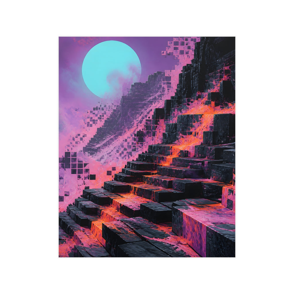 Raster Moon Quarry KOSVYRE poster product mockup, front view