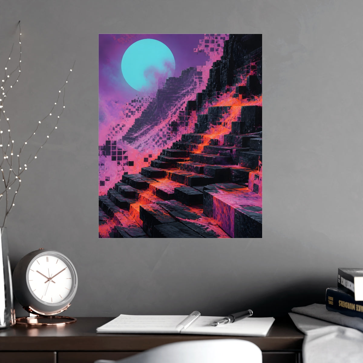Raster Moon Quarry KOSVYRE poster product mockup, alternate view