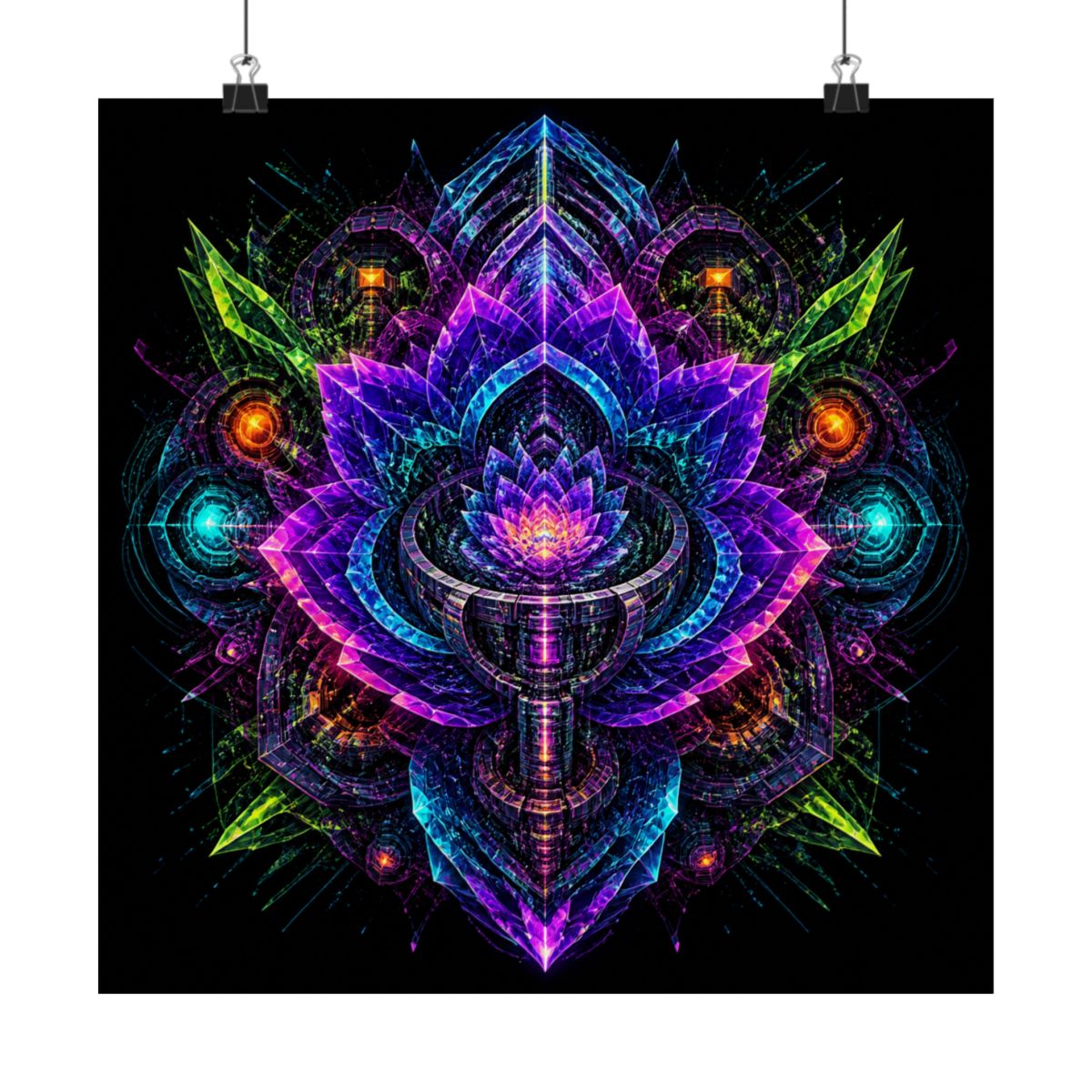 Recursion Engine Bloom KOSVYRE art print product mockup, alternate front view