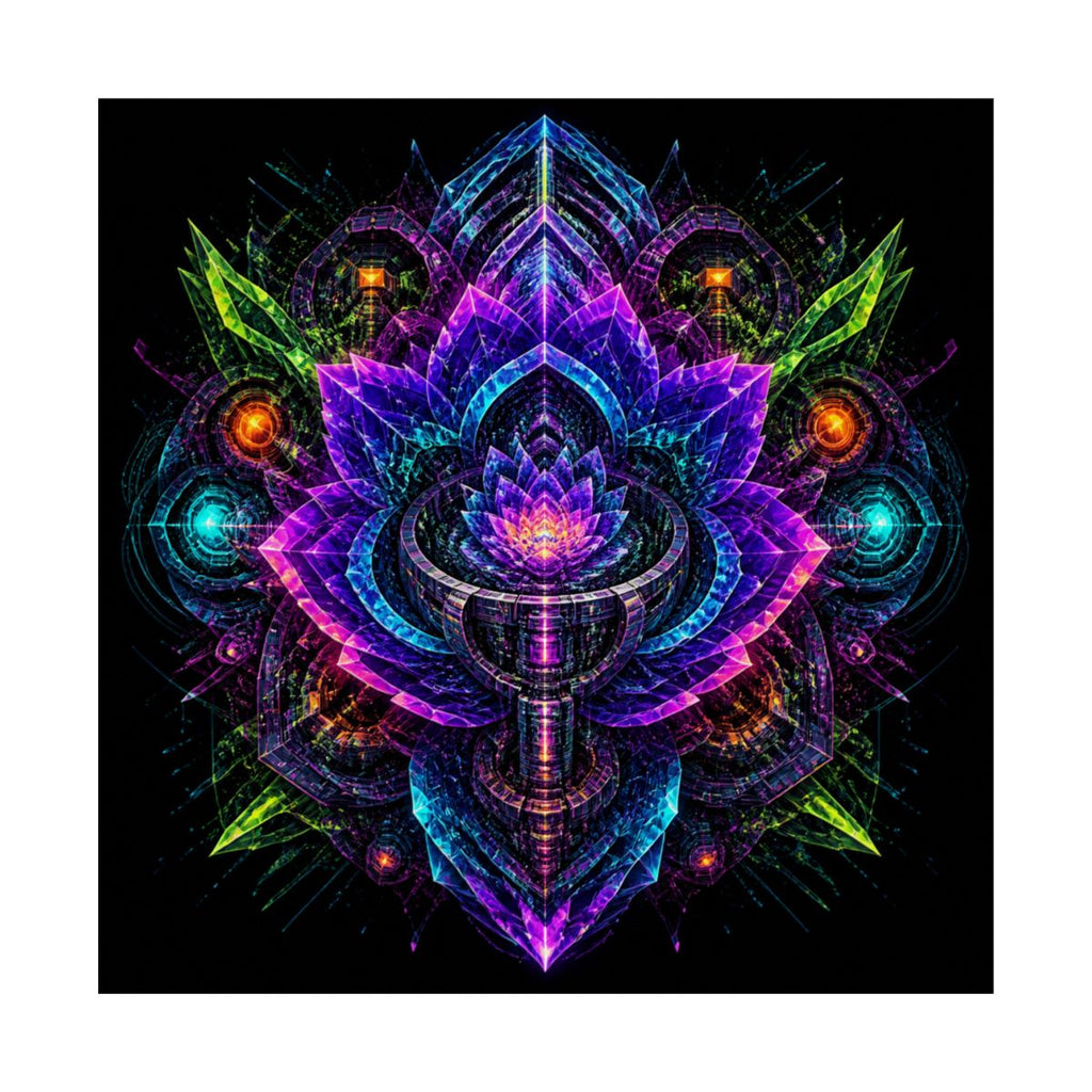 Recursion Engine Bloom KOSVYRE art print product mockup, front view
