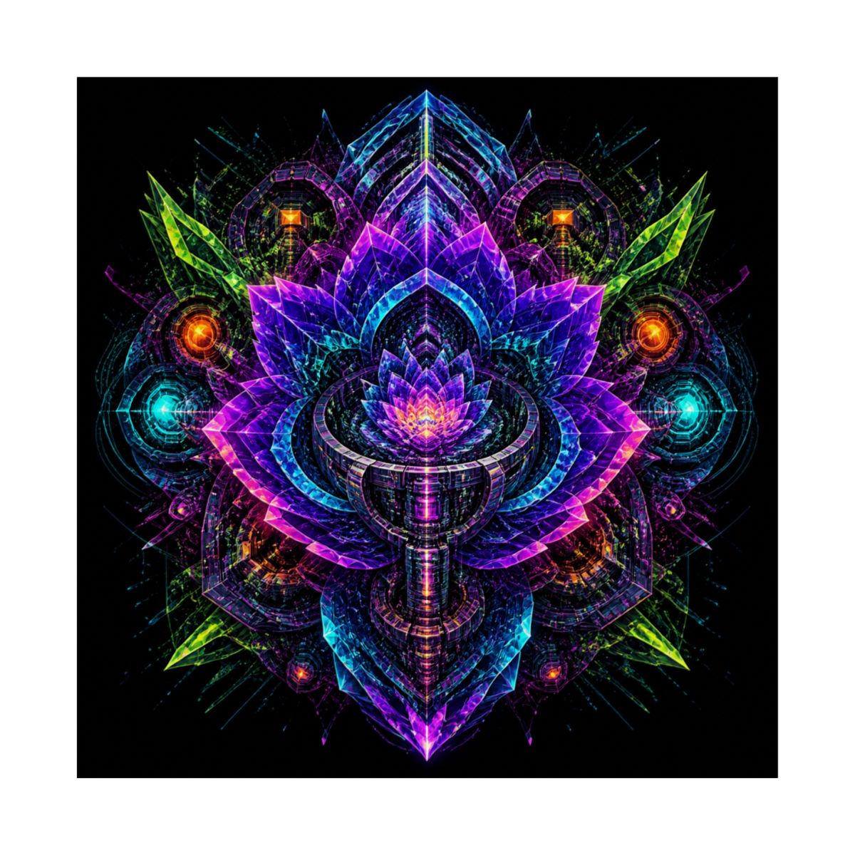 Recursion Engine Bloom KOSVYRE art print product mockup, front view