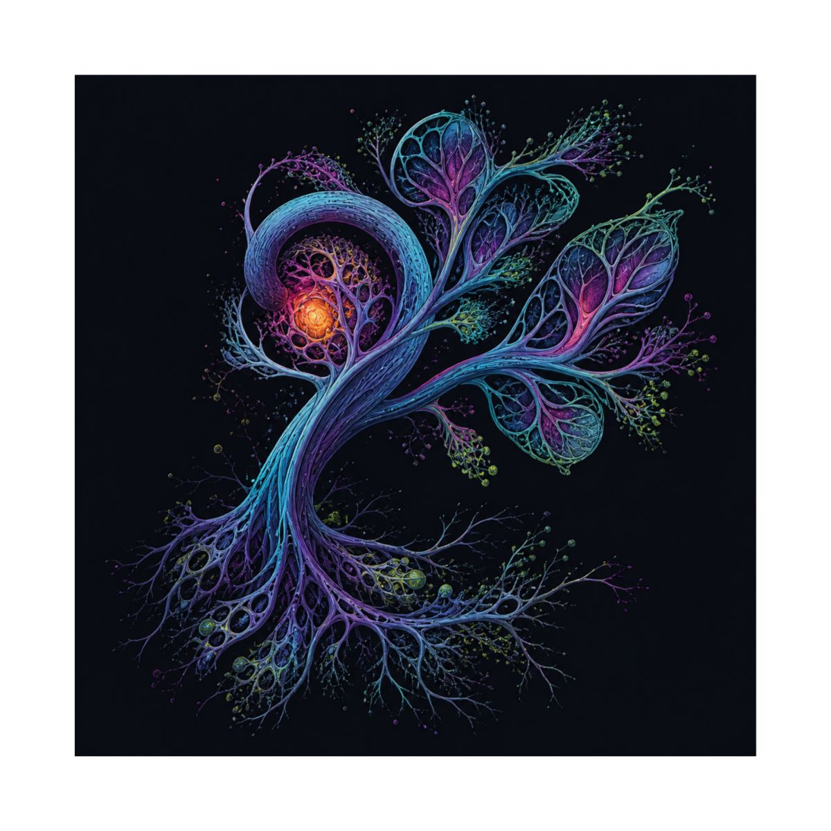 Recursive Botany KOSVYRE art print product mockup, front view