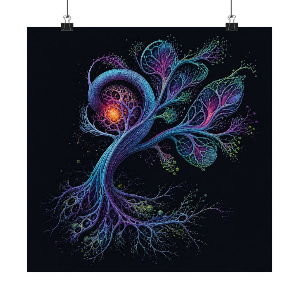 Recursive Botany KOSVYRE art print product mockup, alternate front view