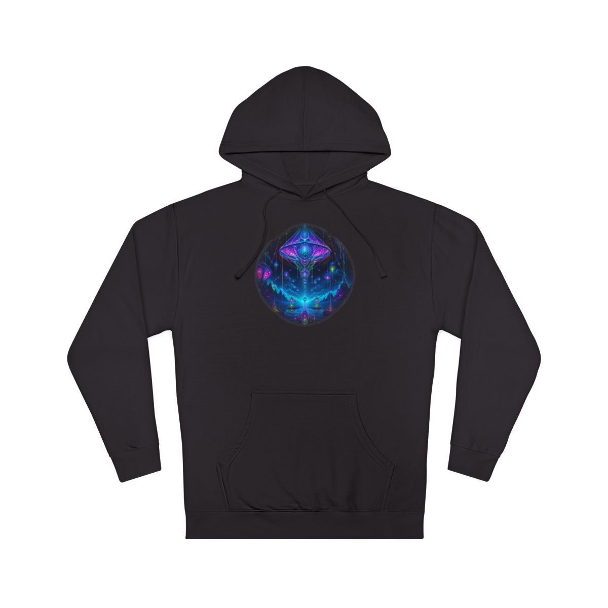 Recursive Lantern Field KOSVYRE hoodie product mockup, front view