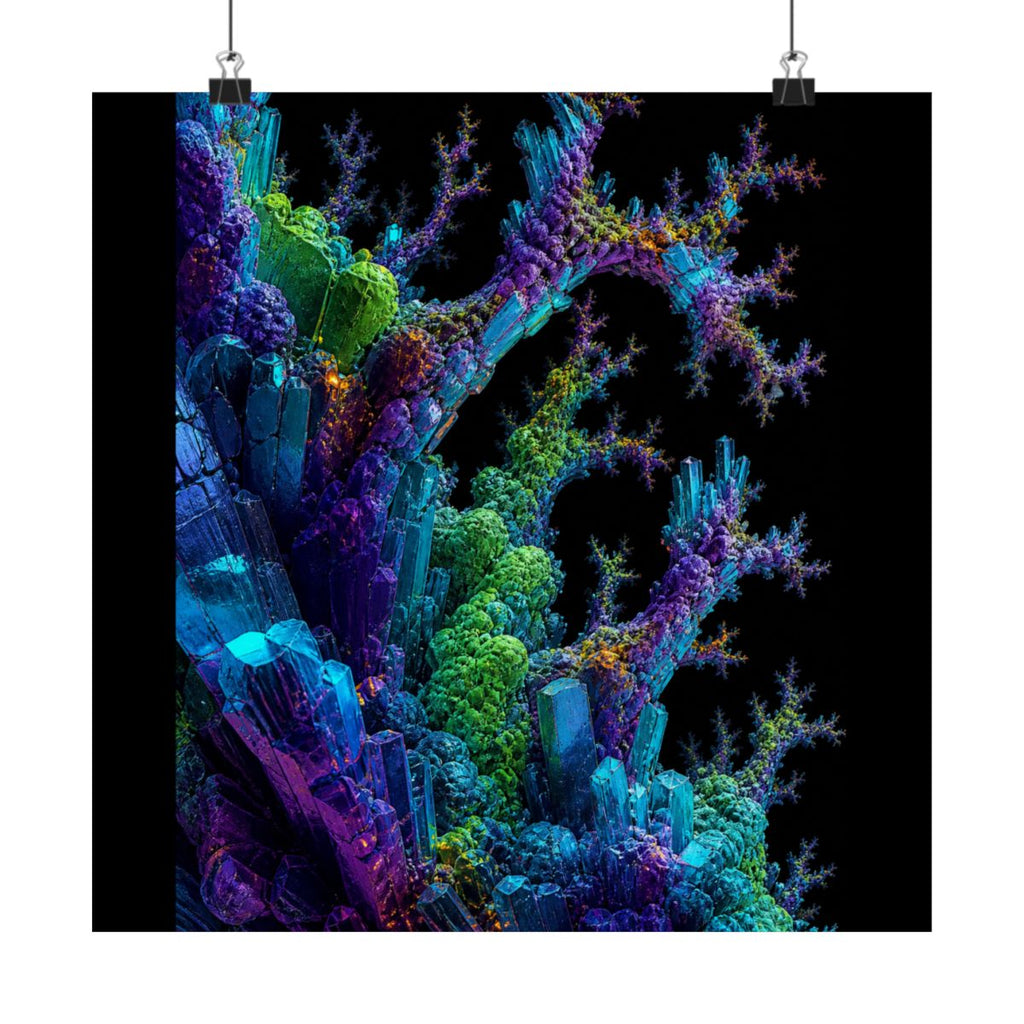Recursive Mineral Choir KOSVYRE art print product mockup, alternate front view