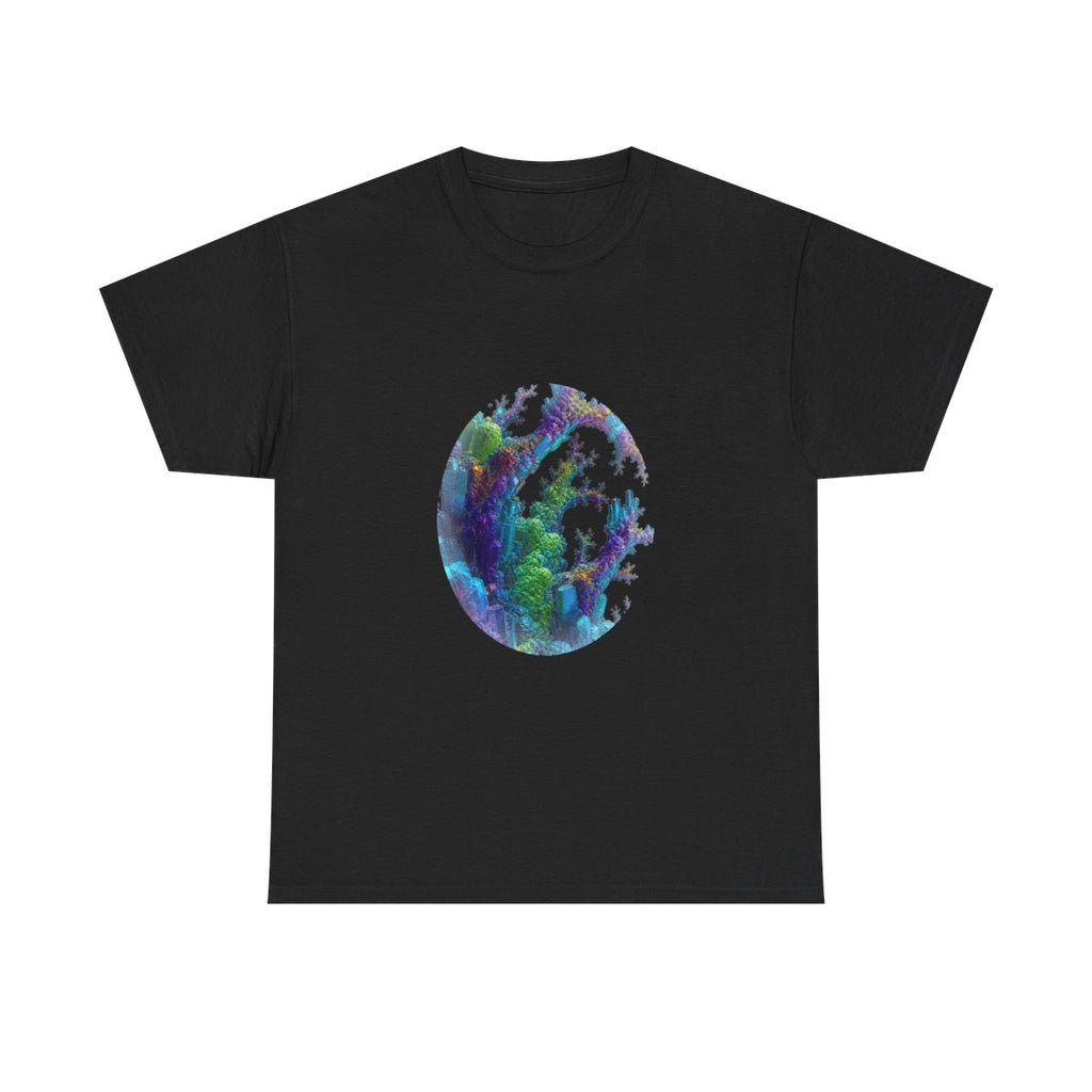 Recursive Mineral Choir KOSVYRE graphic tee product mockup, front view