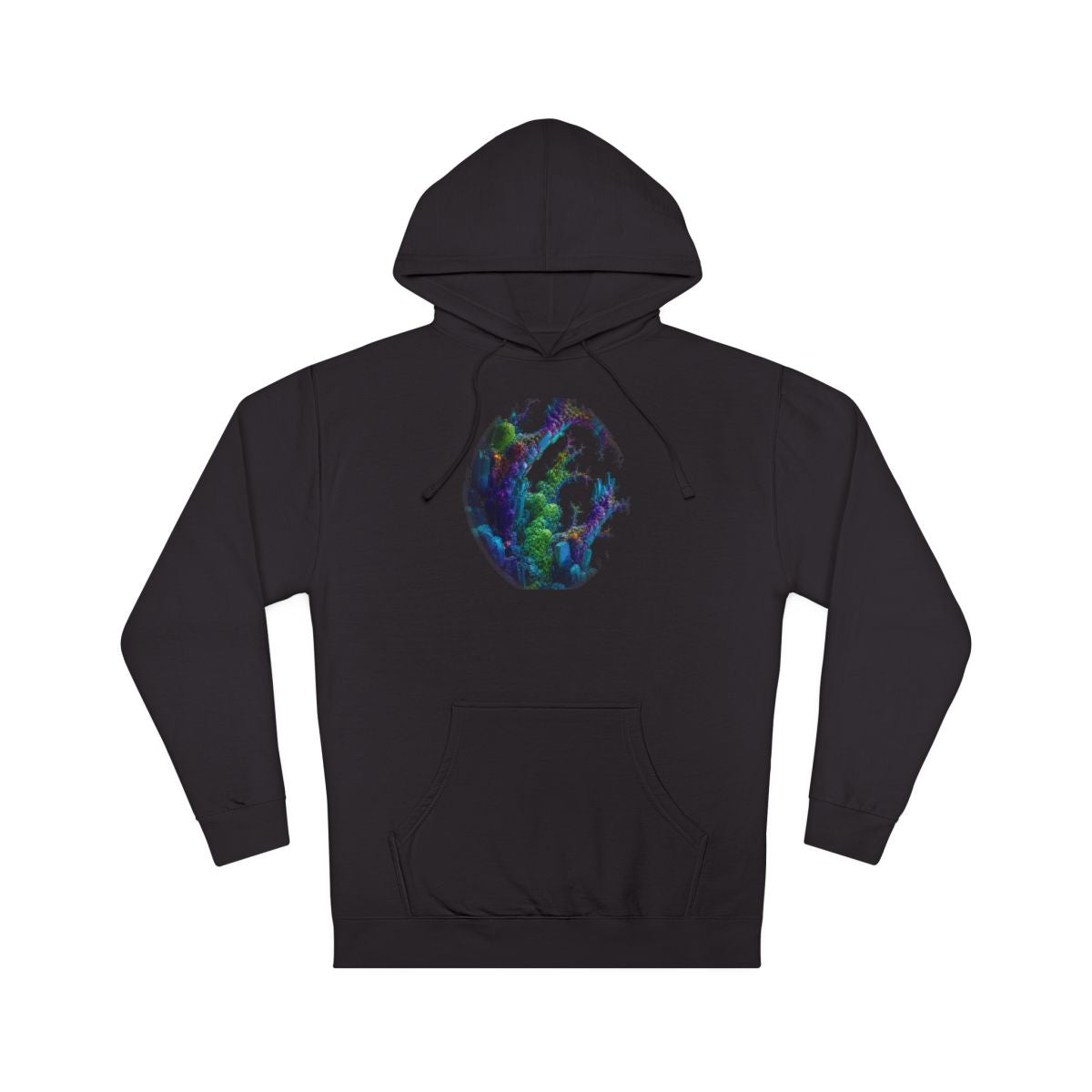 Recursive Mineral Choir KOSVYRE hoodie product mockup, front view