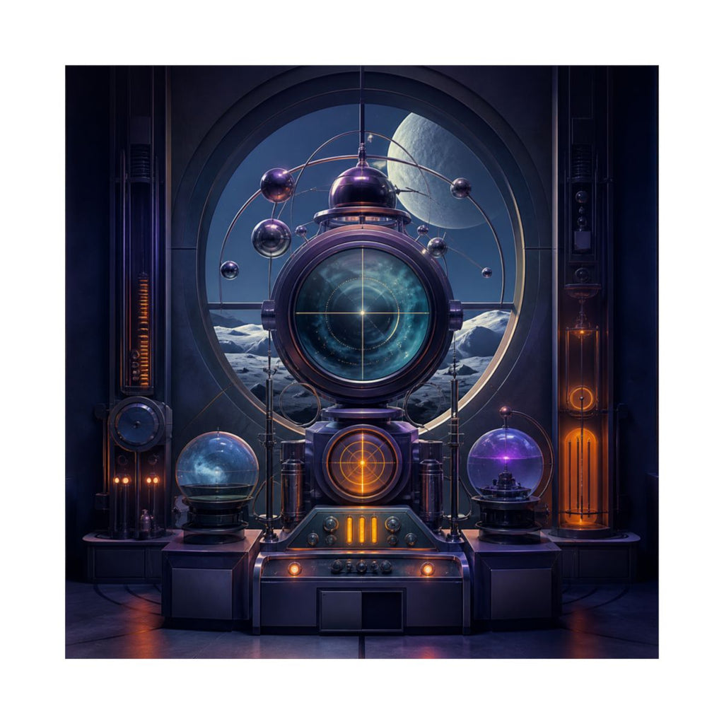 Retrofuture Weather Bureau KOSVYRE art print product mockup, front view