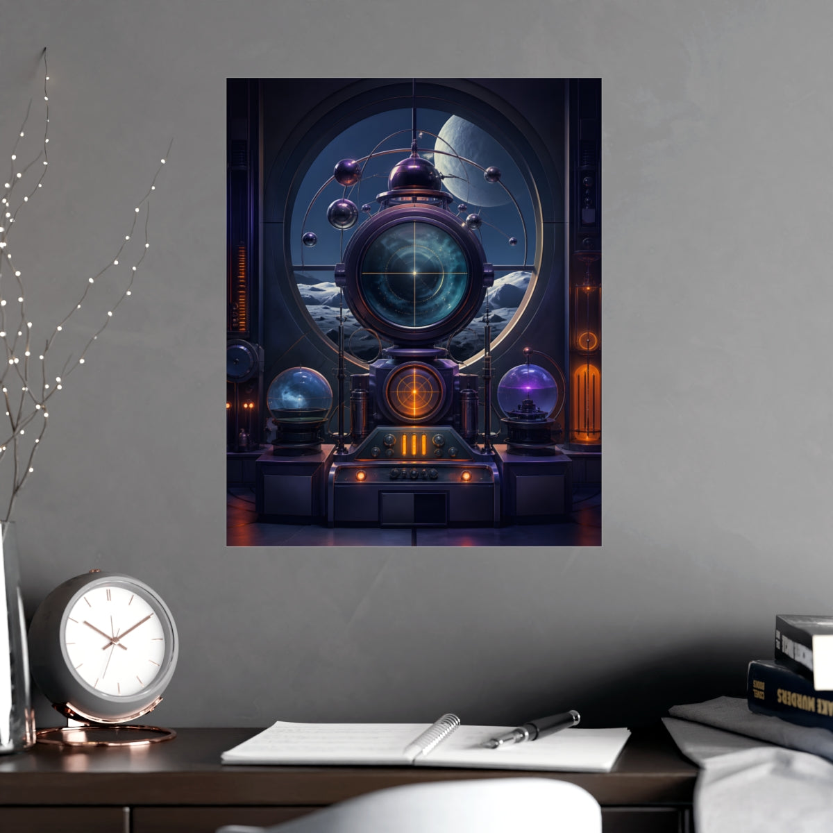 Retrofuture Weather Bureau KOSVYRE poster product mockup, alternate view