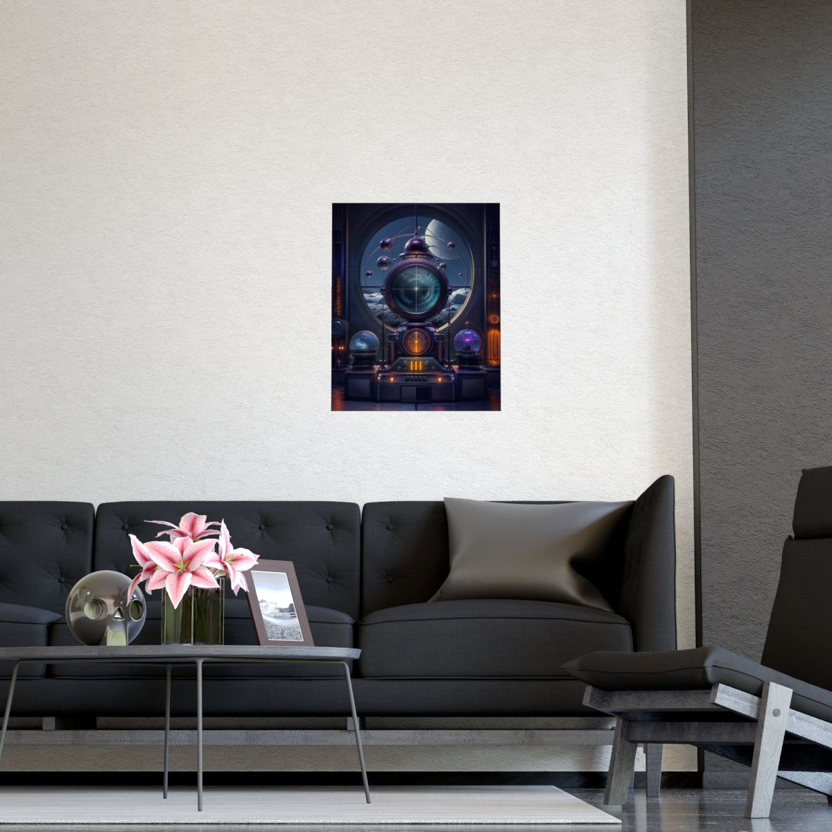 Retrofuture Weather Bureau KOSVYRE poster product mockup, detail view