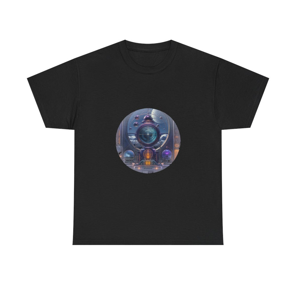 Retrofuture Weather Bureau KOSVYRE graphic tee product mockup, front view